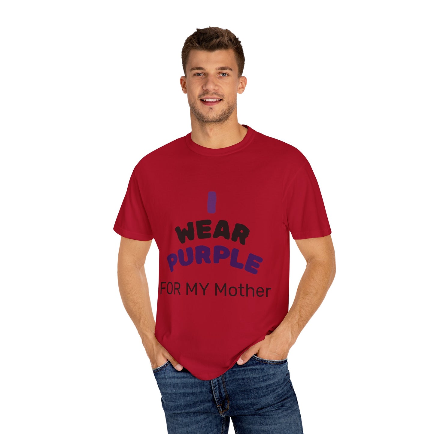 For Mom Purple T-Shirt for Awareness, Gift for Mom, Family Reunion, Cancer Support Apparel, Comfortable Casual Wear