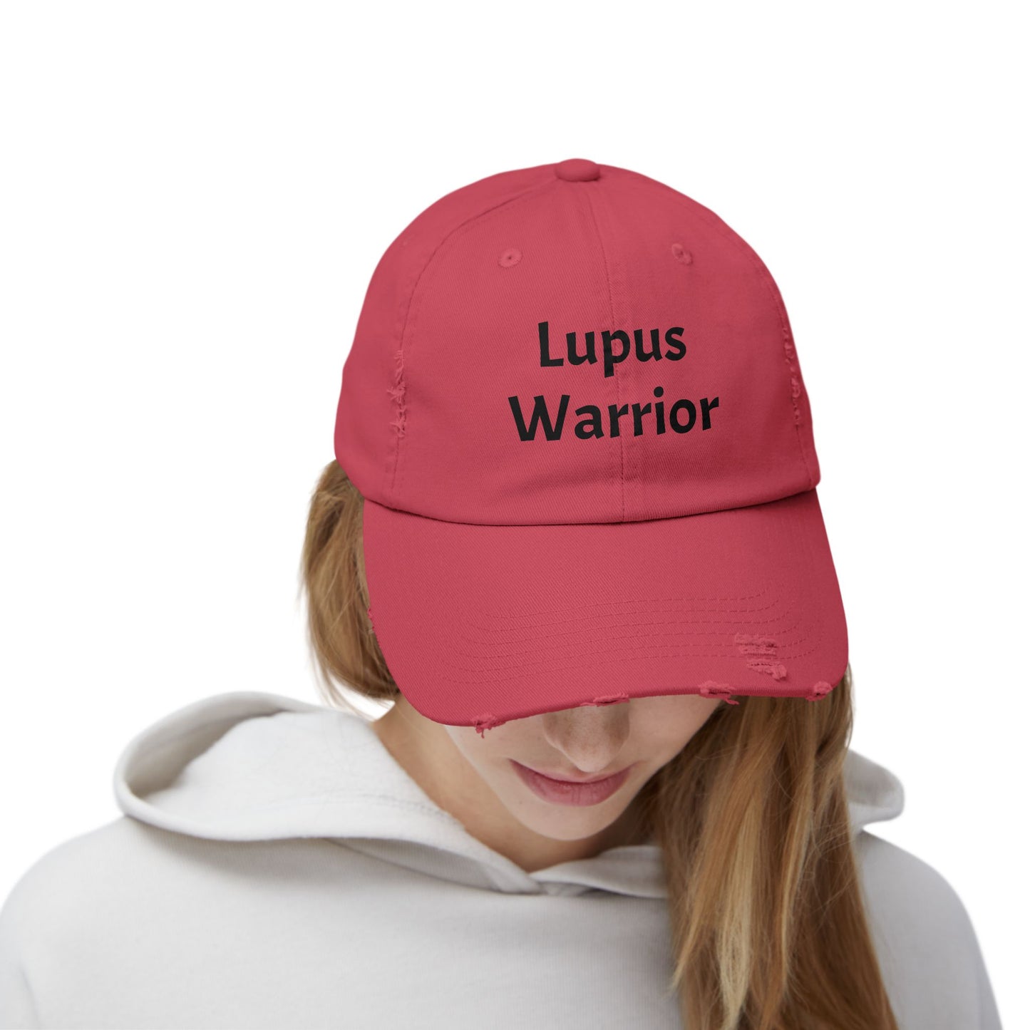 Unisex Distressed Cap for Lupus Warriors, Inspirational Hat for Awareness Events, Gift for Patients, Support Cap, Casual Accessory