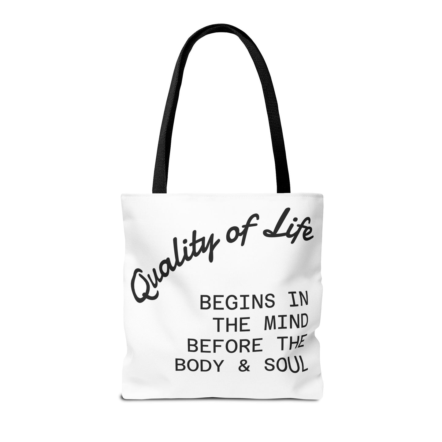 Mindful Living Tote Bag | Inspirational Daily Reminder, Eco-Friendly Gift, Motivational Quote Bag, Shopping Tote, Yoga Accessory