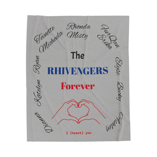 Plush Blanket — "Happy Boss Day" Customizable Velveteen Throw