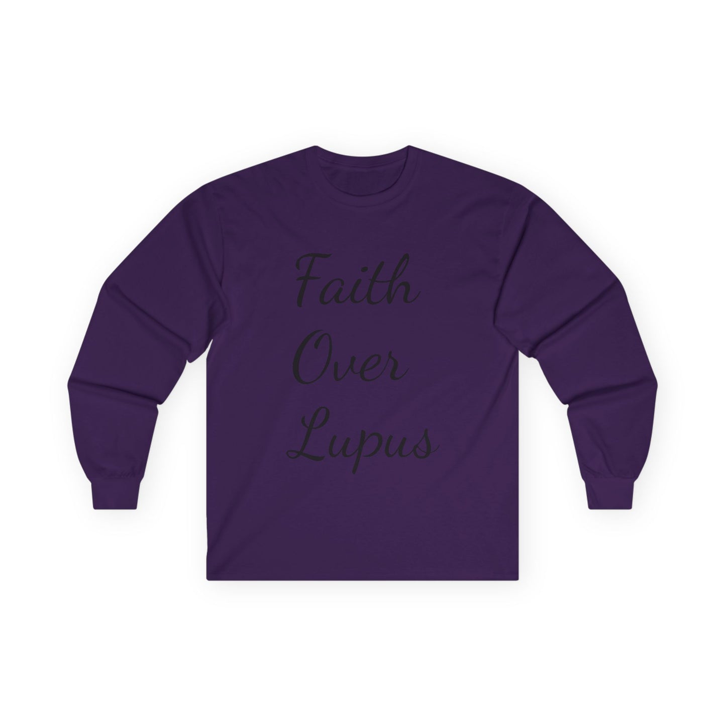 Copy of Faith Over Lupus Unisex Long Sleeve Tee, Inspirational Shirt, Awareness Apparel, Special Occasion Gift, Thoughtful Supportive Wear