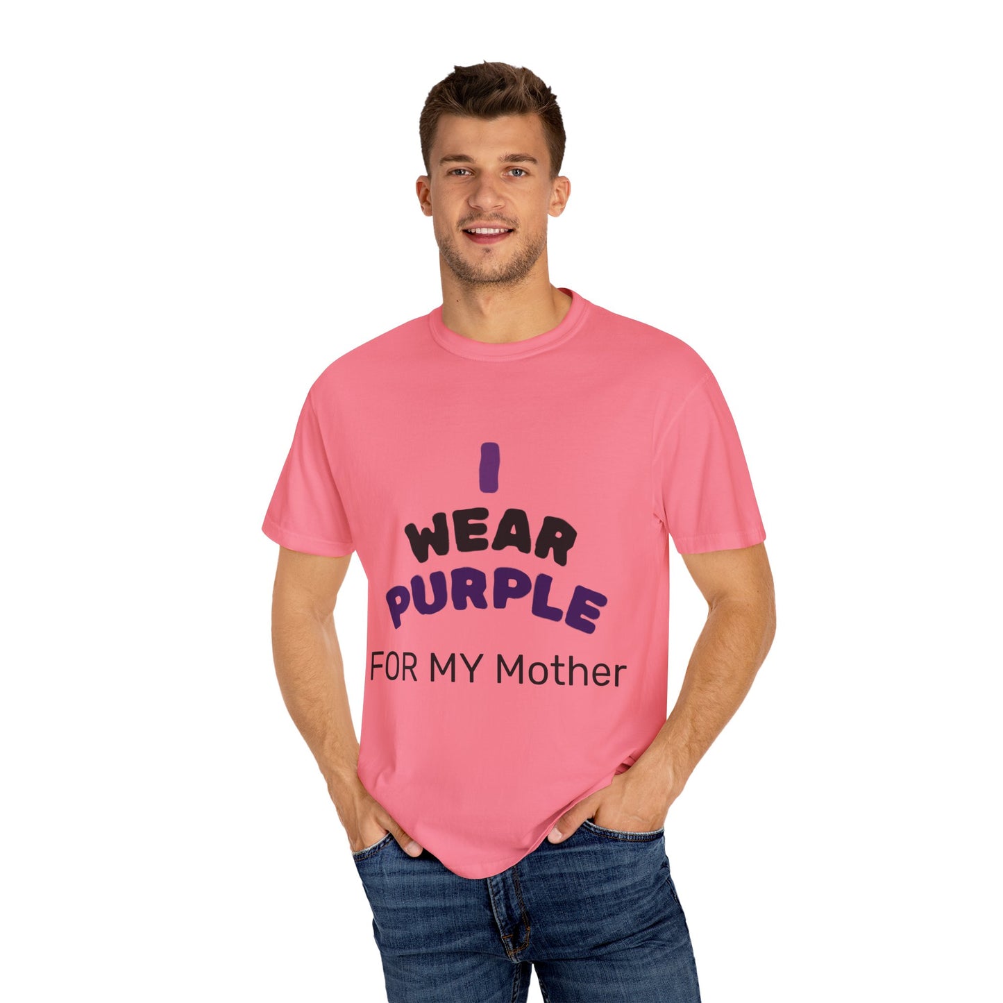 For Mom Purple T-Shirt for Awareness, Gift for Mom, Family Reunion, Cancer Support Apparel, Comfortable Casual Wear