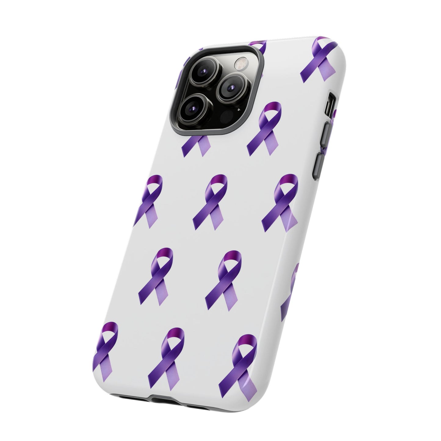Purple Ribbon Phone Case, Tough Cases for Cancer Awareness, Gift for Loved Ones, Supportive Phone Cover, Awareness Merchandise