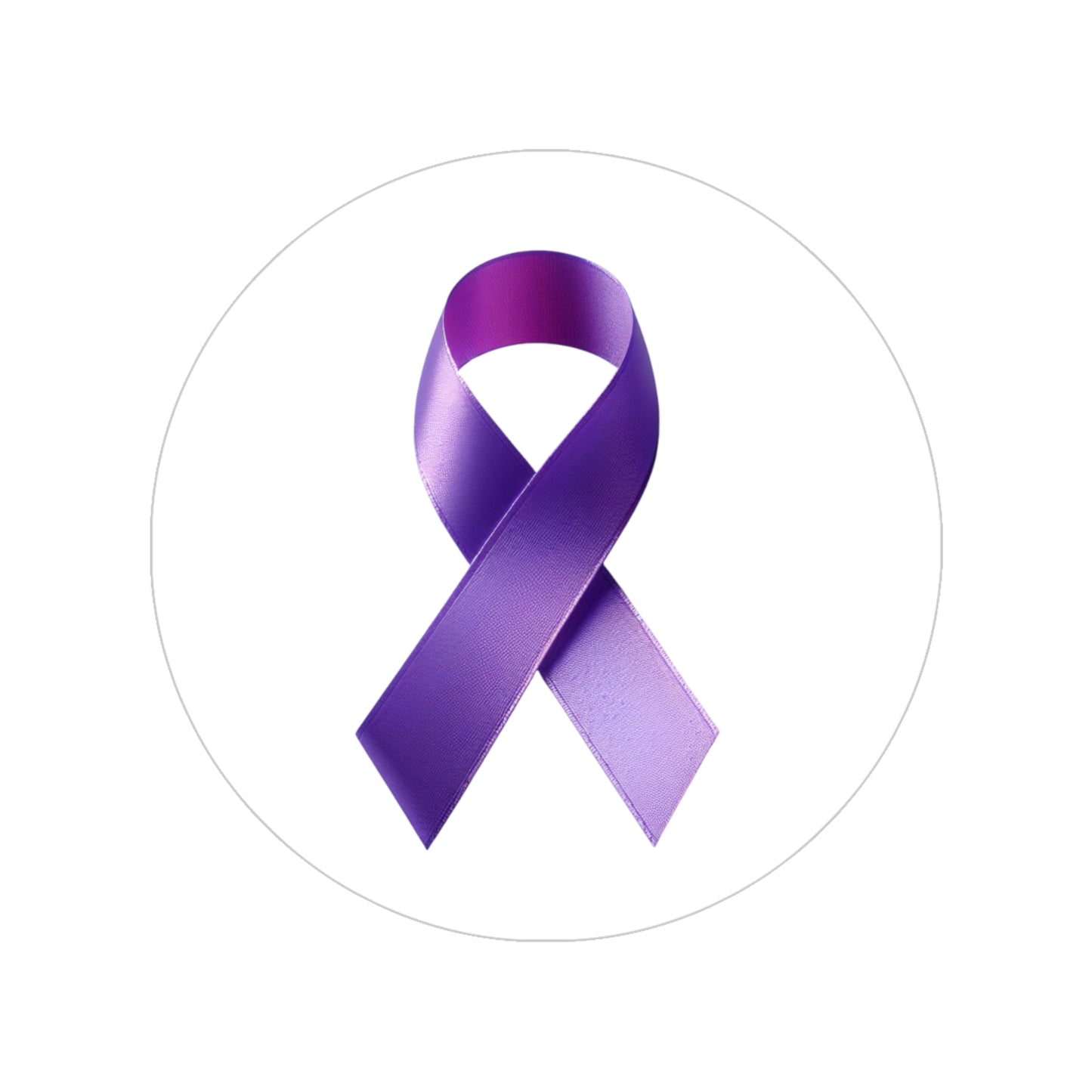 Purple Ribbon Outdoor Sticker, Awareness, Car Decal, Purple Ribbon Sticker, Cancer Awareness, Supportive Stickers, Gift for Advocate