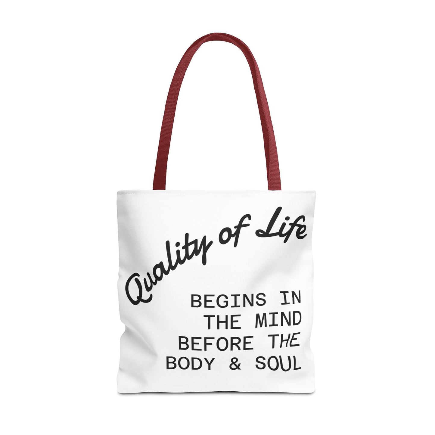 Mindful Living Tote Bag | Inspirational Daily Reminder, Eco-Friendly Gift, Motivational Quote Bag, Shopping Tote, Yoga Accessory