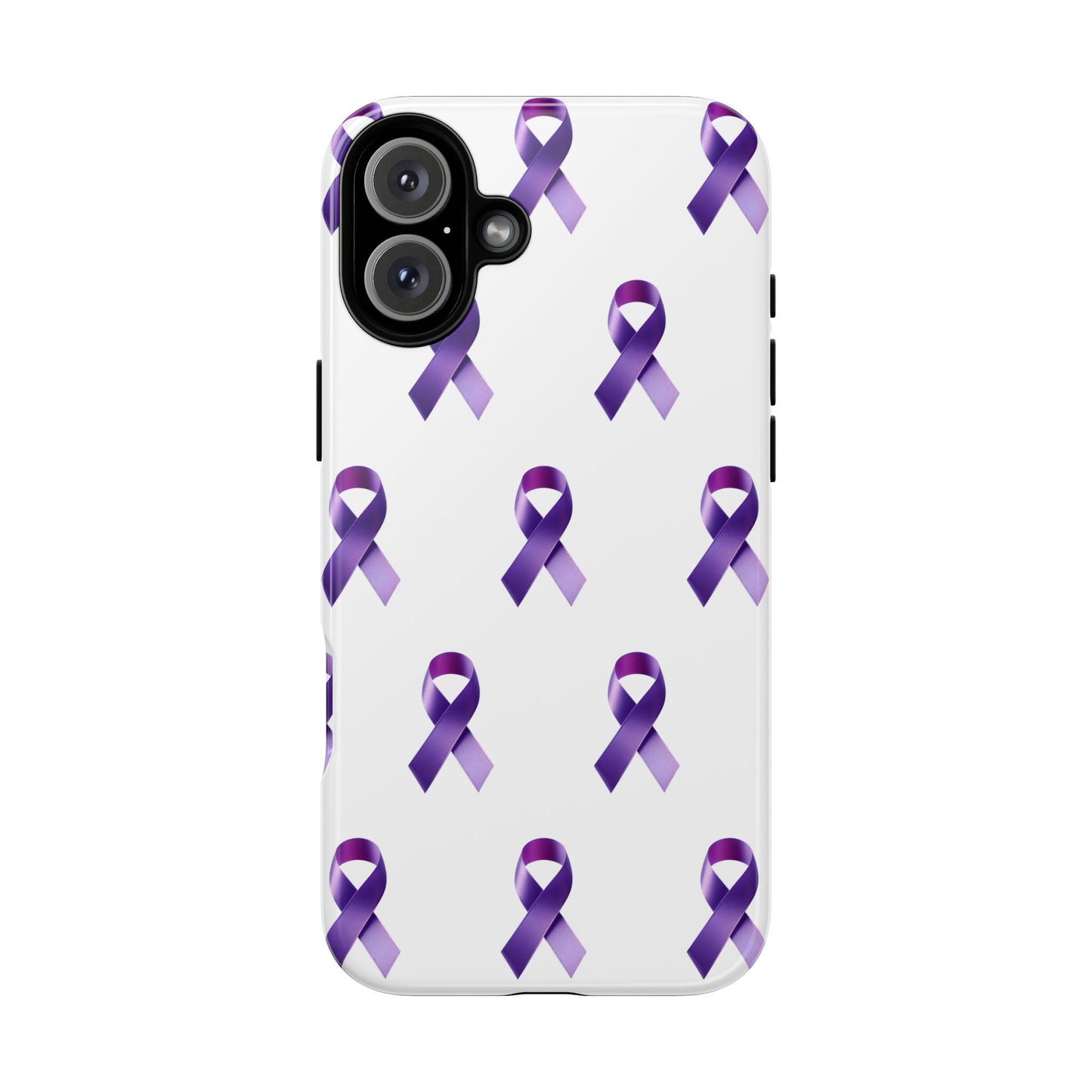 Purple Ribbon Phone Case, Tough Cases for Cancer Awareness, Gift for Loved Ones, Supportive Phone Cover, Awareness Merchandise