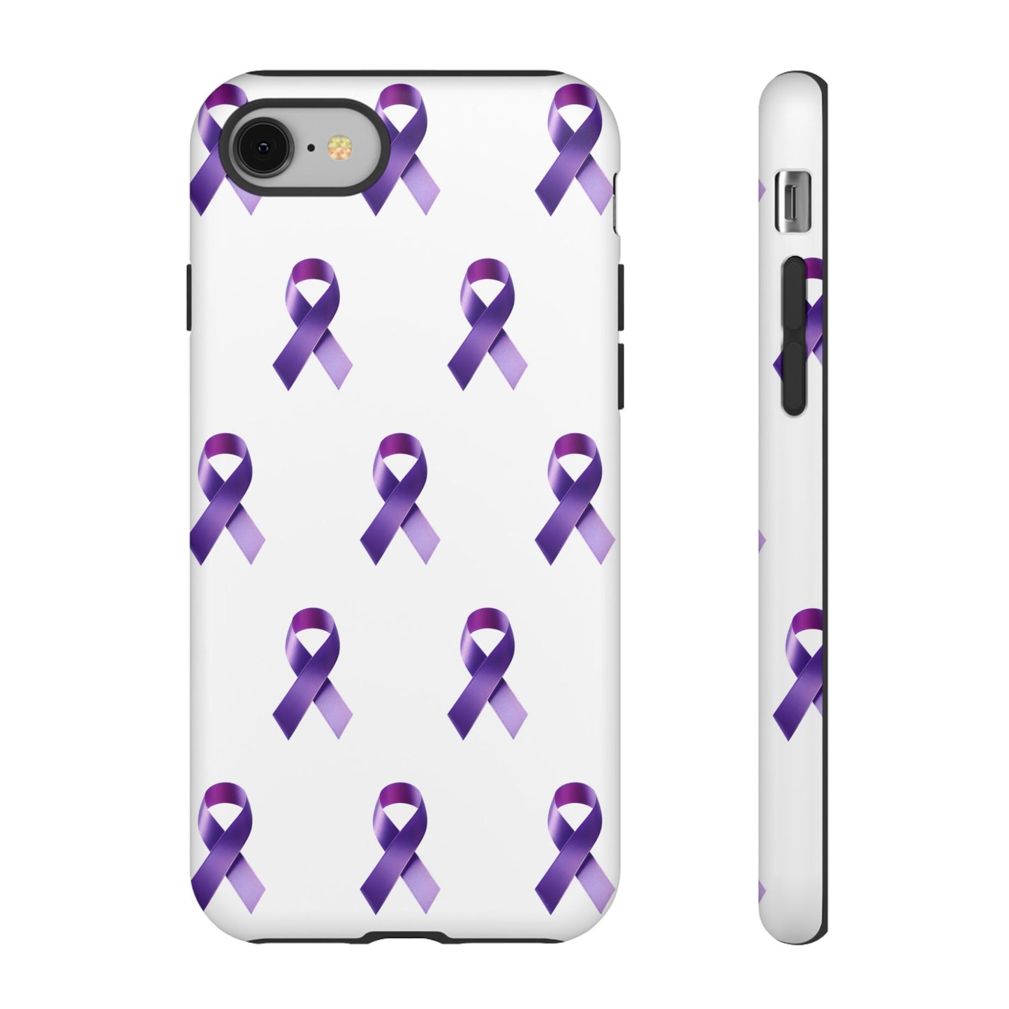 Purple Ribbon Phone Case, Tough Cases for Cancer Awareness, Gift for Loved Ones, Supportive Phone Cover, Awareness Merchandise