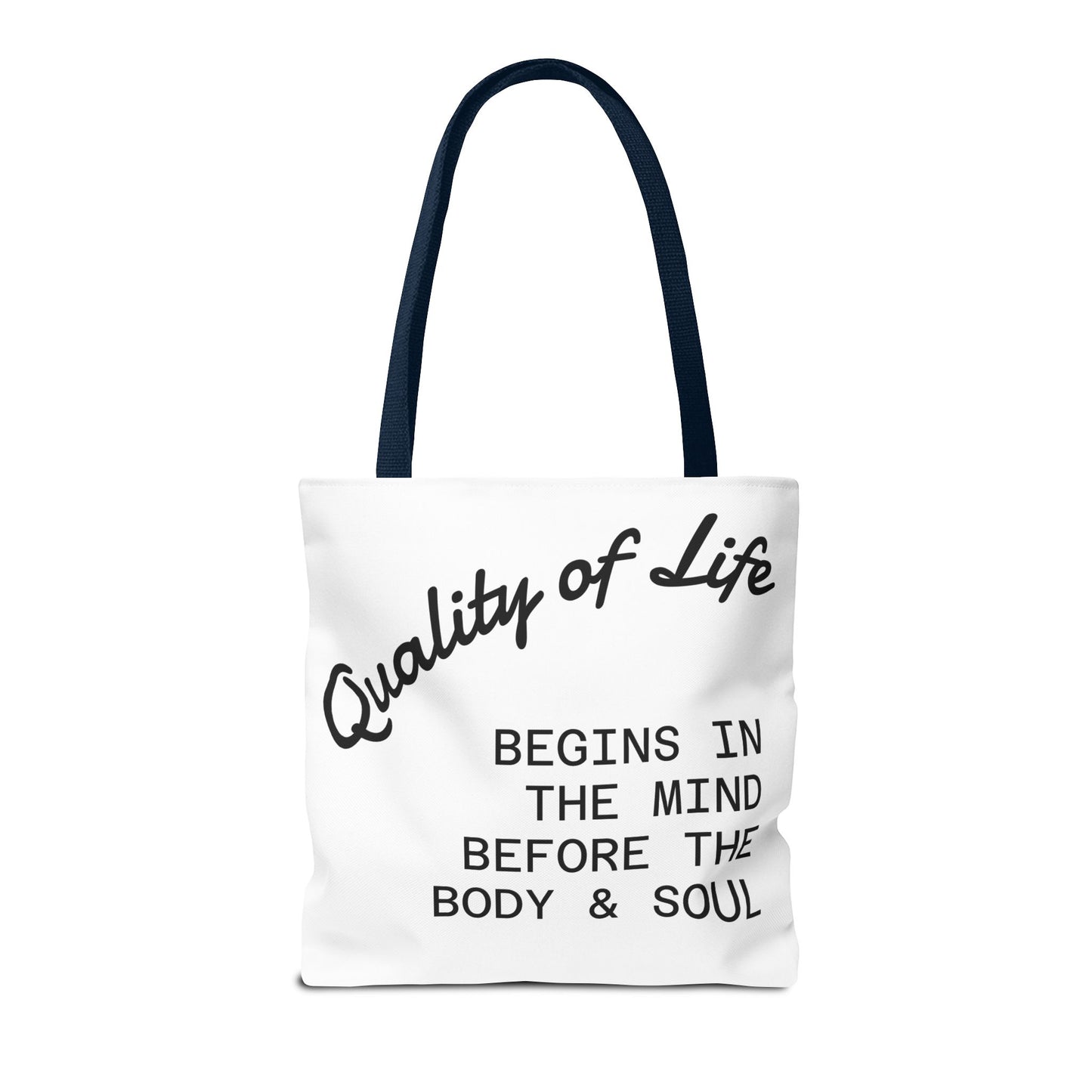 Mindful Living Tote Bag | Inspirational Daily Reminder, Eco-Friendly Gift, Motivational Quote Bag, Shopping Tote, Yoga Accessory