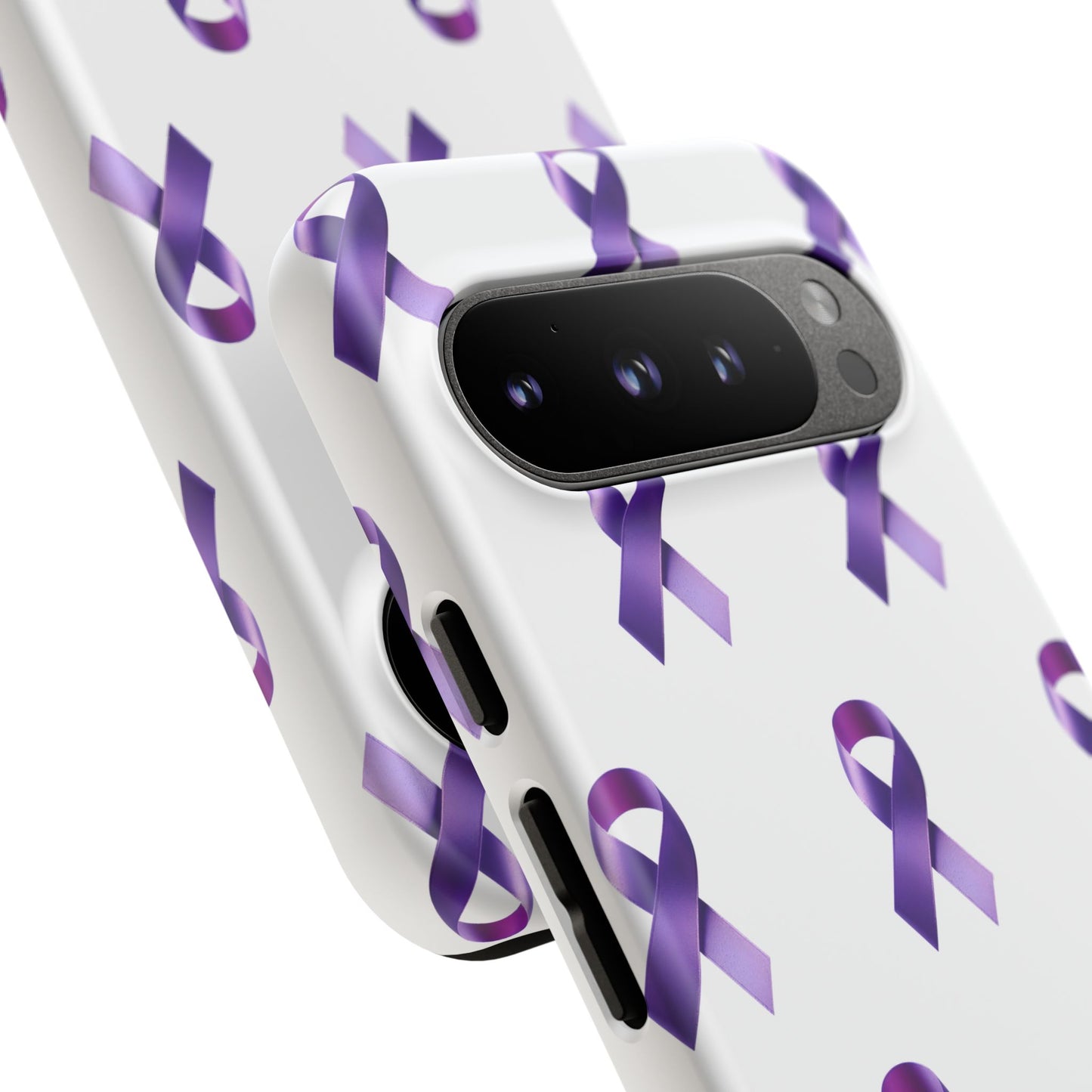 Purple Ribbon Phone Case, Tough Cases for Cancer Awareness, Gift for Loved Ones, Supportive Phone Cover, Awareness Merchandise