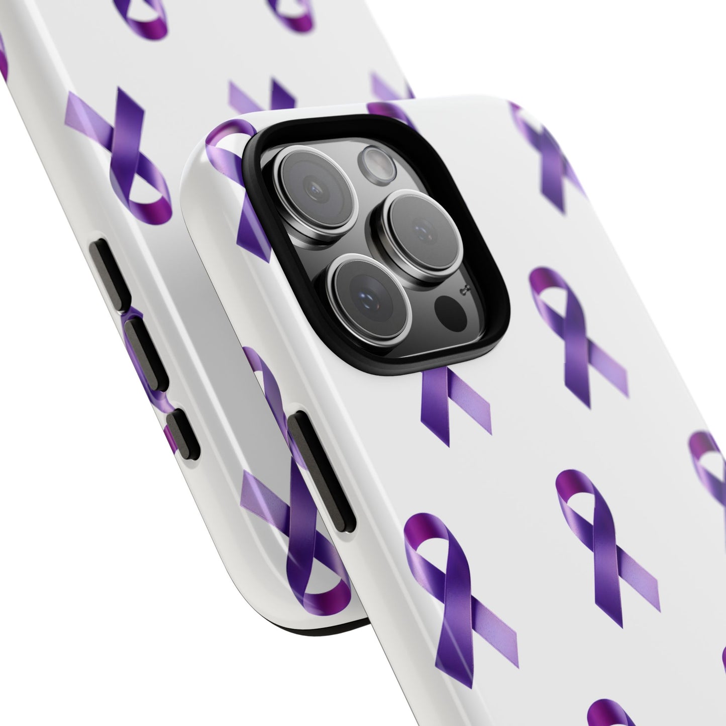 Purple Ribbon Phone Case, Tough Cases for Cancer Awareness, Gift for Loved Ones, Supportive Phone Cover, Awareness Merchandise
