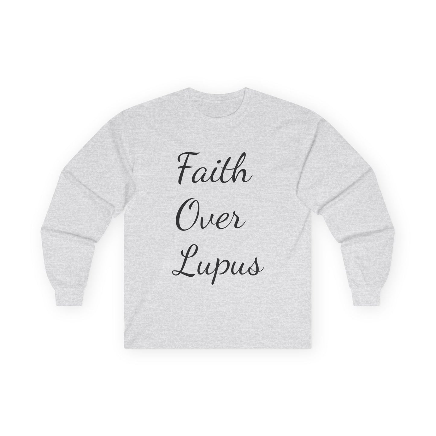Copy of Faith Over Lupus Unisex Long Sleeve Tee, Inspirational Shirt, Awareness Apparel, Special Occasion Gift, Thoughtful Supportive Wear