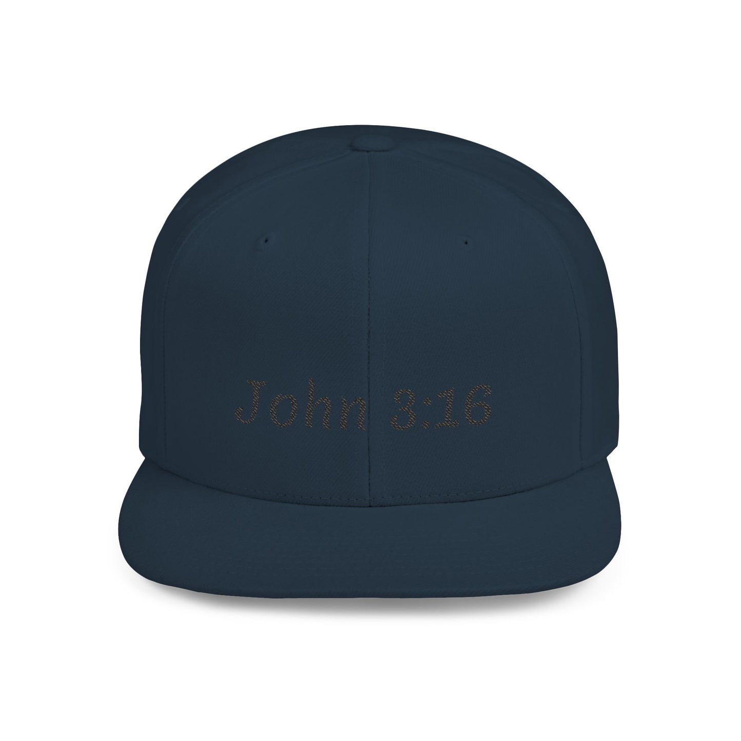 John 3:16 Flat Bill Snapback Hat, Religious Hat, Christian Apparel, Gift for Him, Inspirational Cap