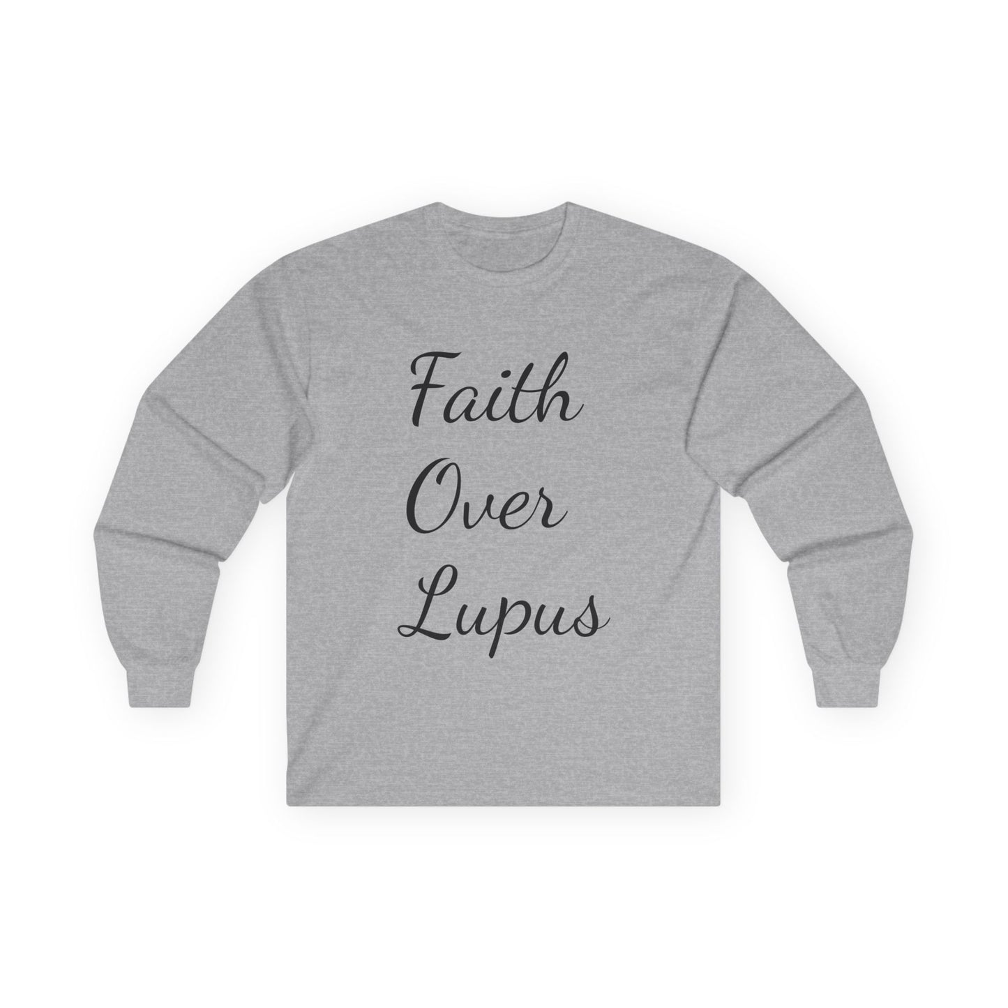 Copy of Faith Over Lupus Unisex Long Sleeve Tee, Inspirational Shirt, Awareness Apparel, Special Occasion Gift, Thoughtful Supportive Wear