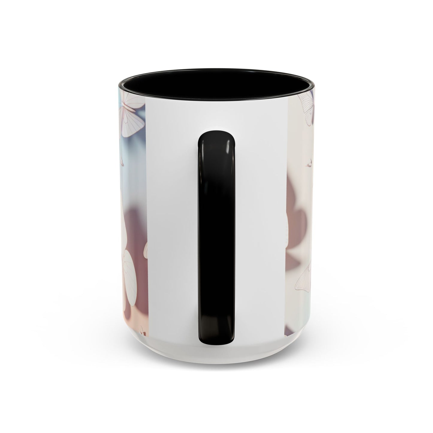 Elegant Butterfly Accent Coffee Mug, Floral Gift, Home Decor, Butterfly Design, Perfect for Birthdays, Nature Lovers