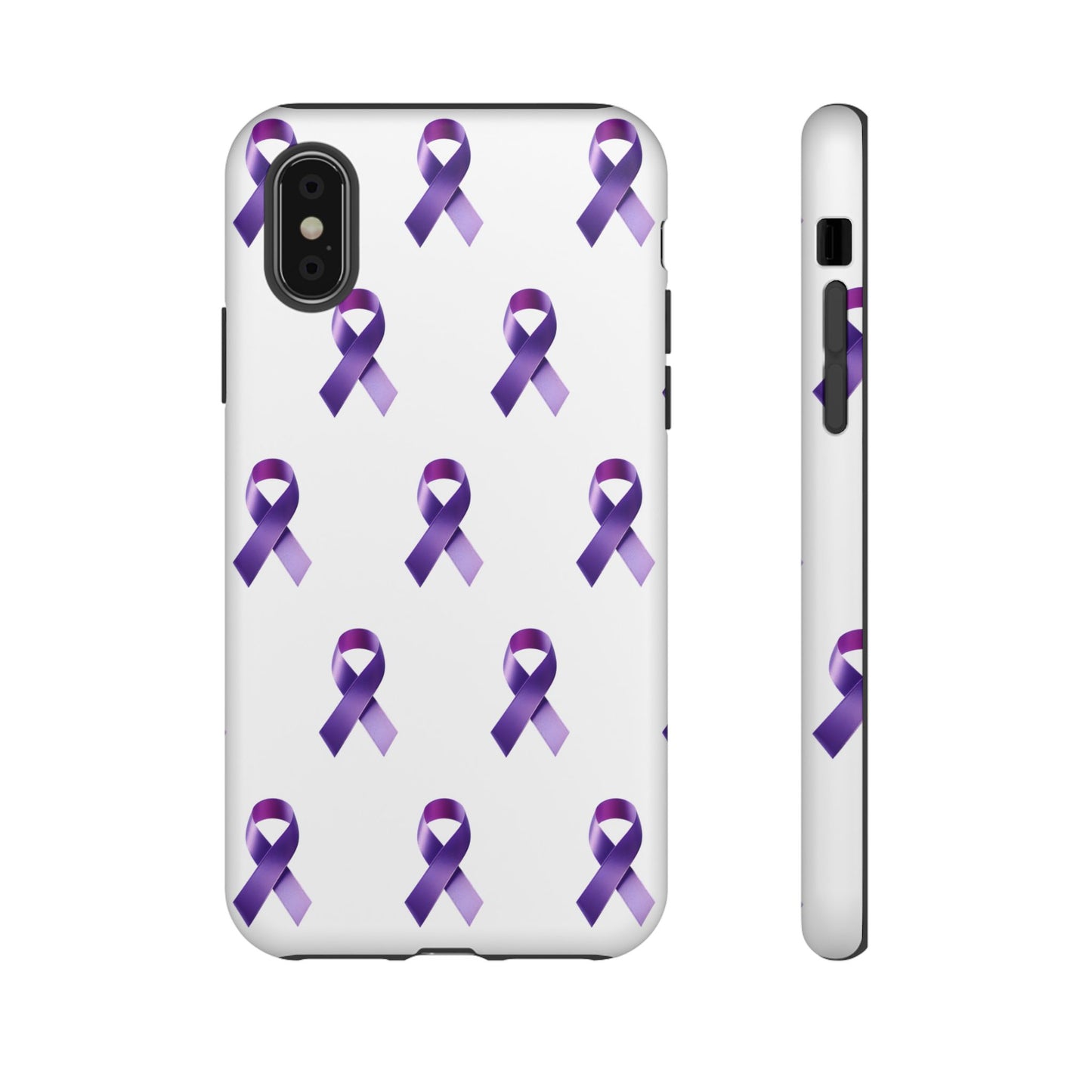 Purple Ribbon Phone Case, Tough Cases for Cancer Awareness, Gift for Loved Ones, Supportive Phone Cover, Awareness Merchandise