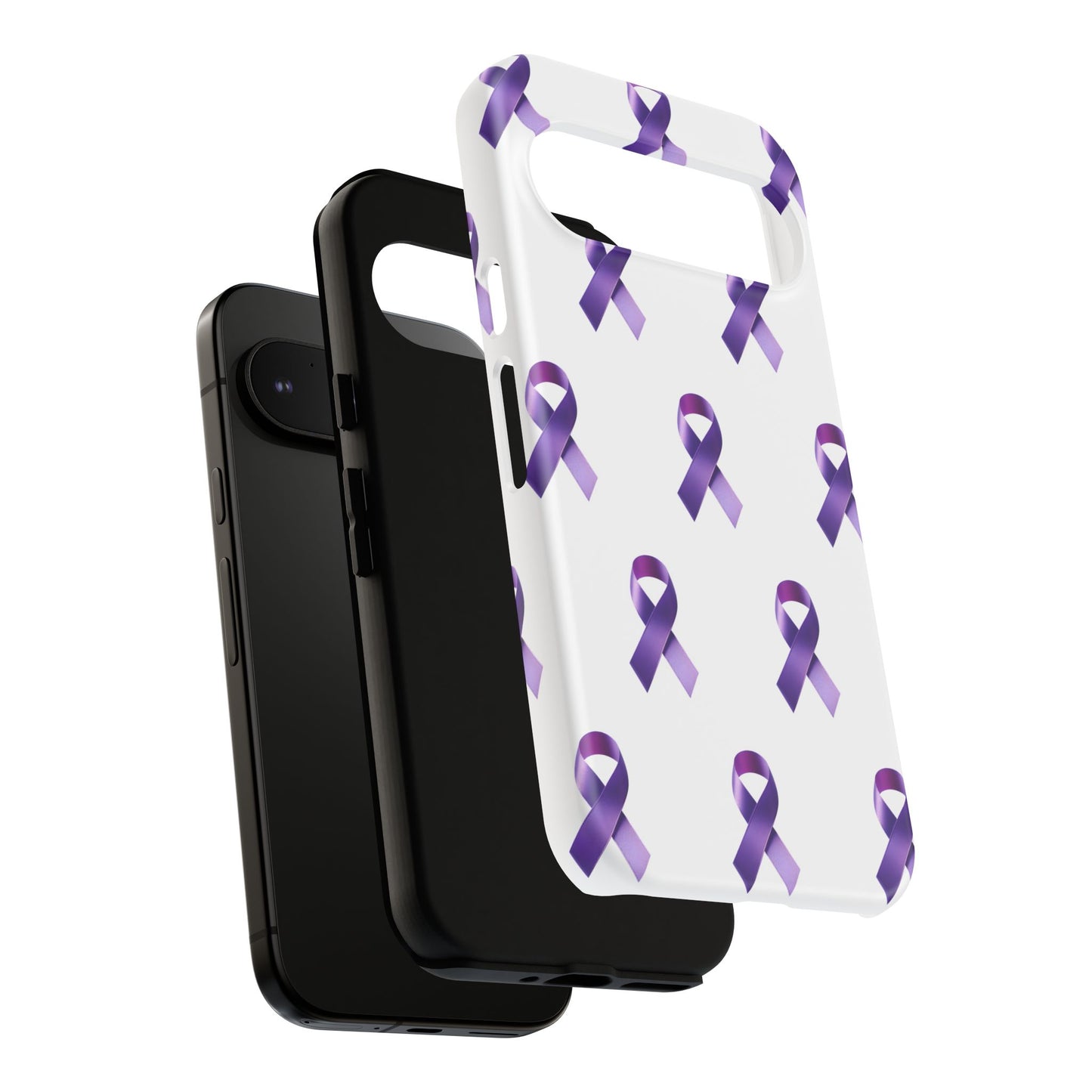Purple Ribbon Phone Case, Tough Cases for Cancer Awareness, Gift for Loved Ones, Supportive Phone Cover, Awareness Merchandise
