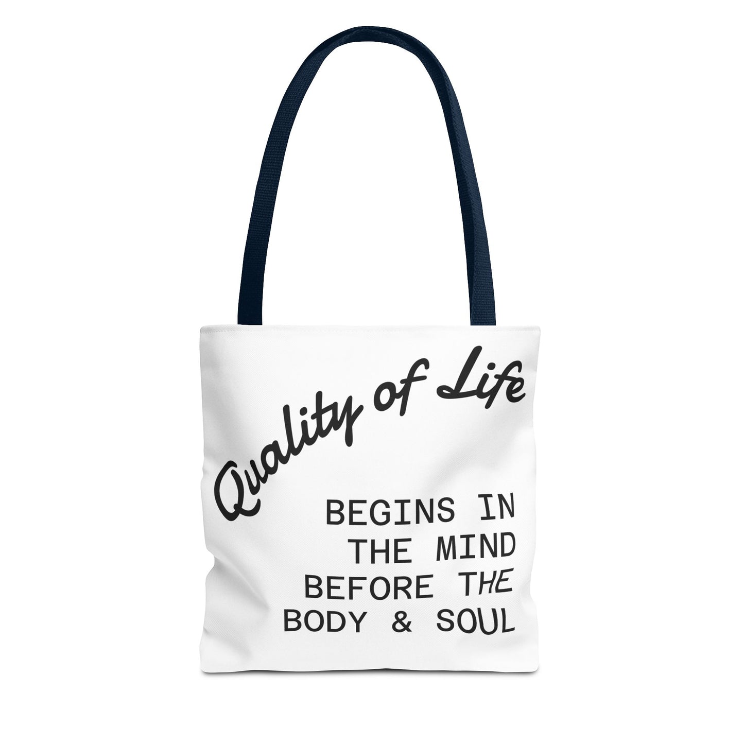 Mindful Living Tote Bag | Inspirational Daily Reminder, Eco-Friendly Gift, Motivational Quote Bag, Shopping Tote, Yoga Accessory