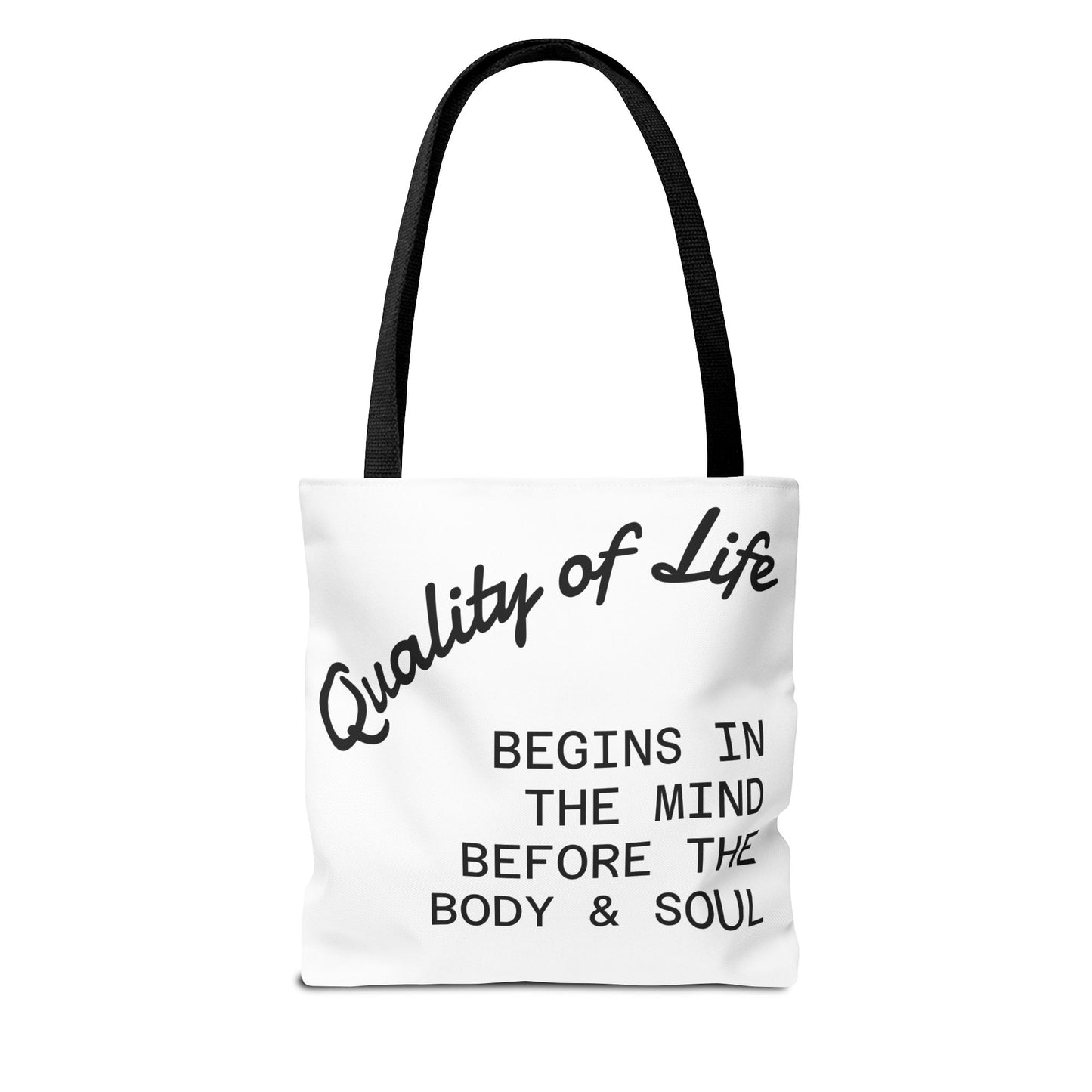 Mindful Living Tote Bag | Inspirational Daily Reminder, Eco-Friendly Gift, Motivational Quote Bag, Shopping Tote, Yoga Accessory