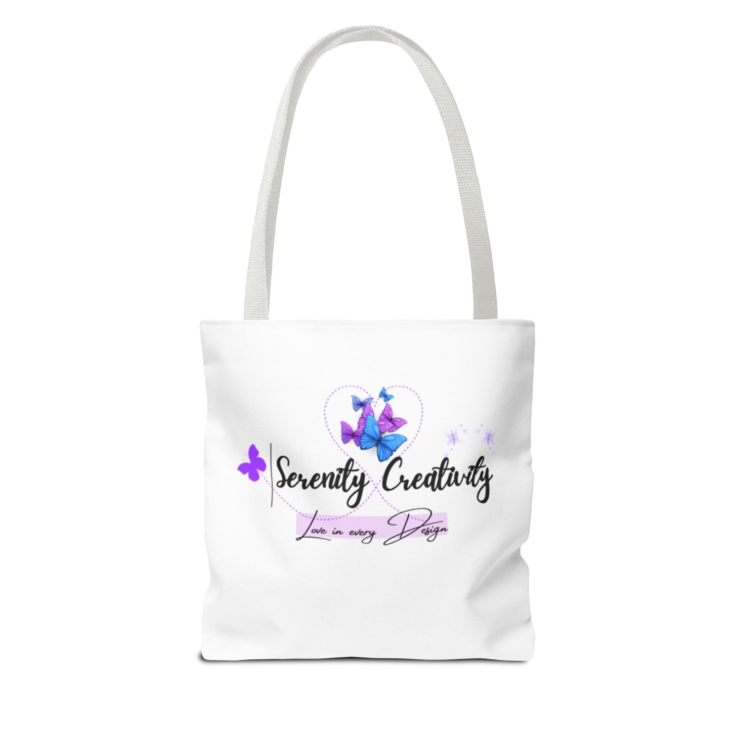 Serenity Creativity Tote Bag, AOP Art Bag, Stylish Tote, Gift for Creatives, Butterfly Design, Eco-Friendly Shopper