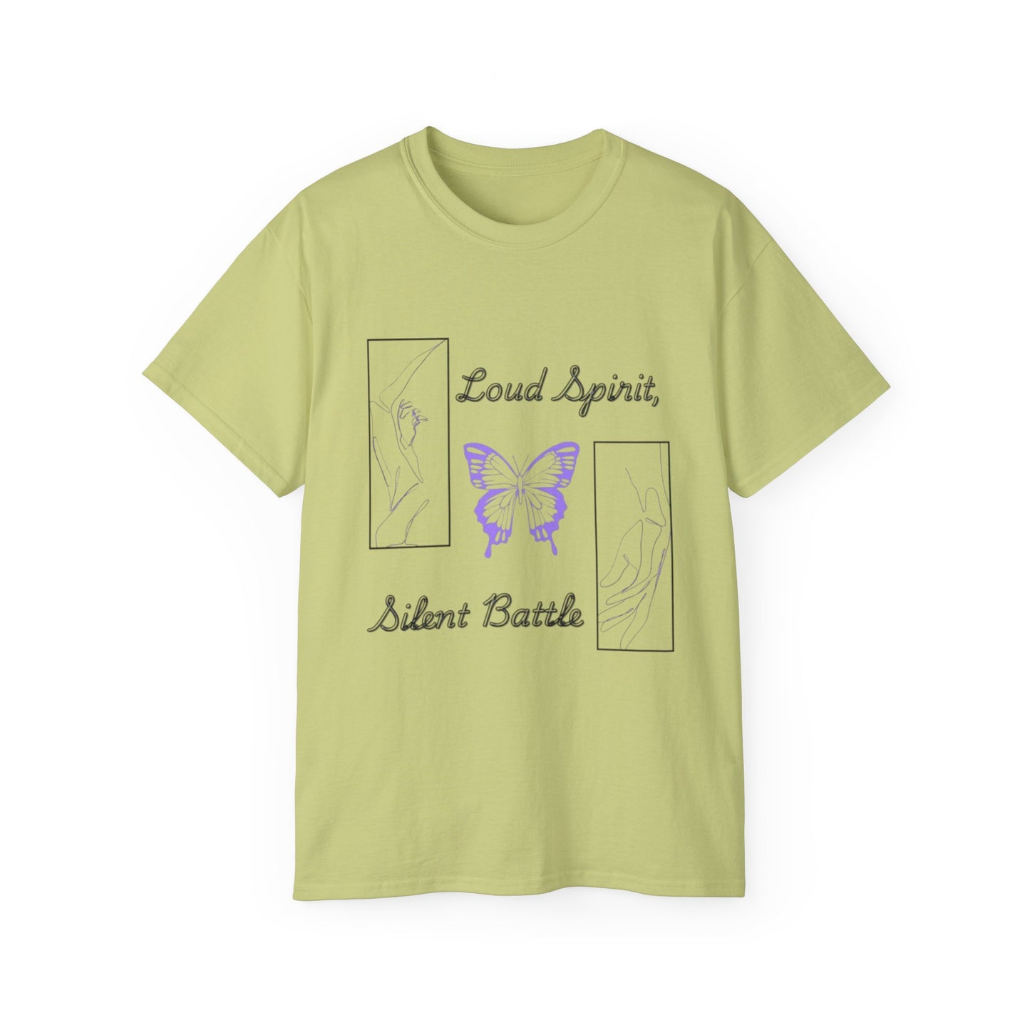 Loud Spirit Butterfly Tee, Inspirational T-Shirt, Unisex Cotton Shirt, Perfect Gift for Friends, Motivational Apparel, Self-Care Reminder