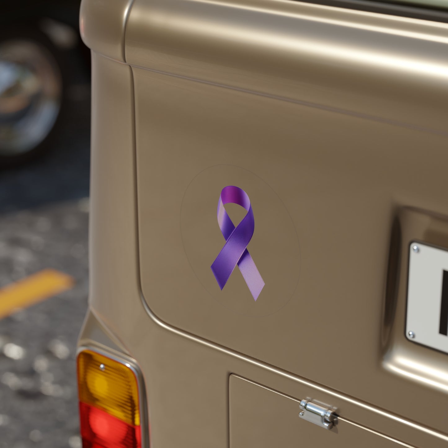 Purple Ribbon Outdoor Sticker, Awareness, Car Decal, Purple Ribbon Sticker, Cancer Awareness, Supportive Stickers, Gift for Advocate