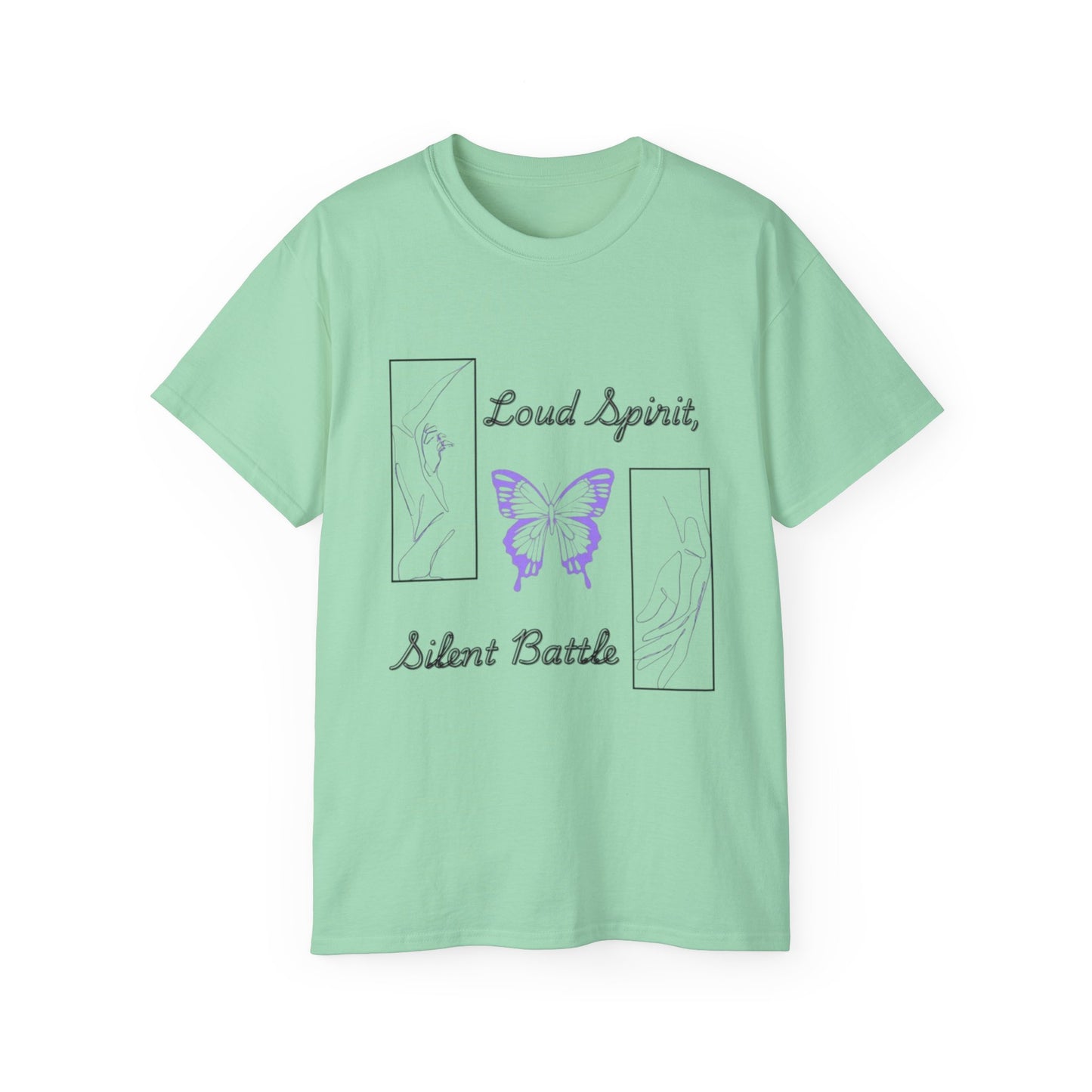 Loud Spirit Butterfly Tee, Inspirational T-Shirt, Unisex Cotton Shirt, Perfect Gift for Friends, Motivational Apparel, Self-Care Reminder