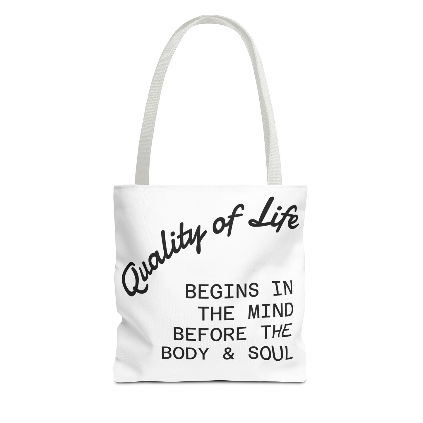 Mindful Living Tote Bag | Inspirational Daily Reminder, Eco-Friendly Gift, Motivational Quote Bag, Shopping Tote, Yoga Accessory