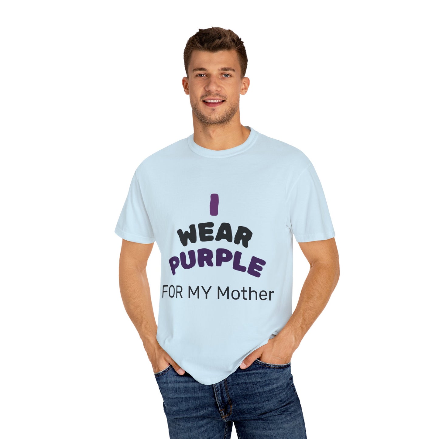 For Mom Purple T-Shirt for Awareness, Gift for Mom, Family Reunion, Cancer Support Apparel, Comfortable Casual Wear