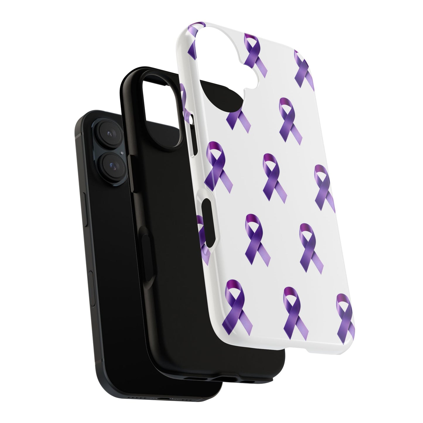 Purple Ribbon Phone Case, Tough Cases for Cancer Awareness, Gift for Loved Ones, Supportive Phone Cover, Awareness Merchandise
