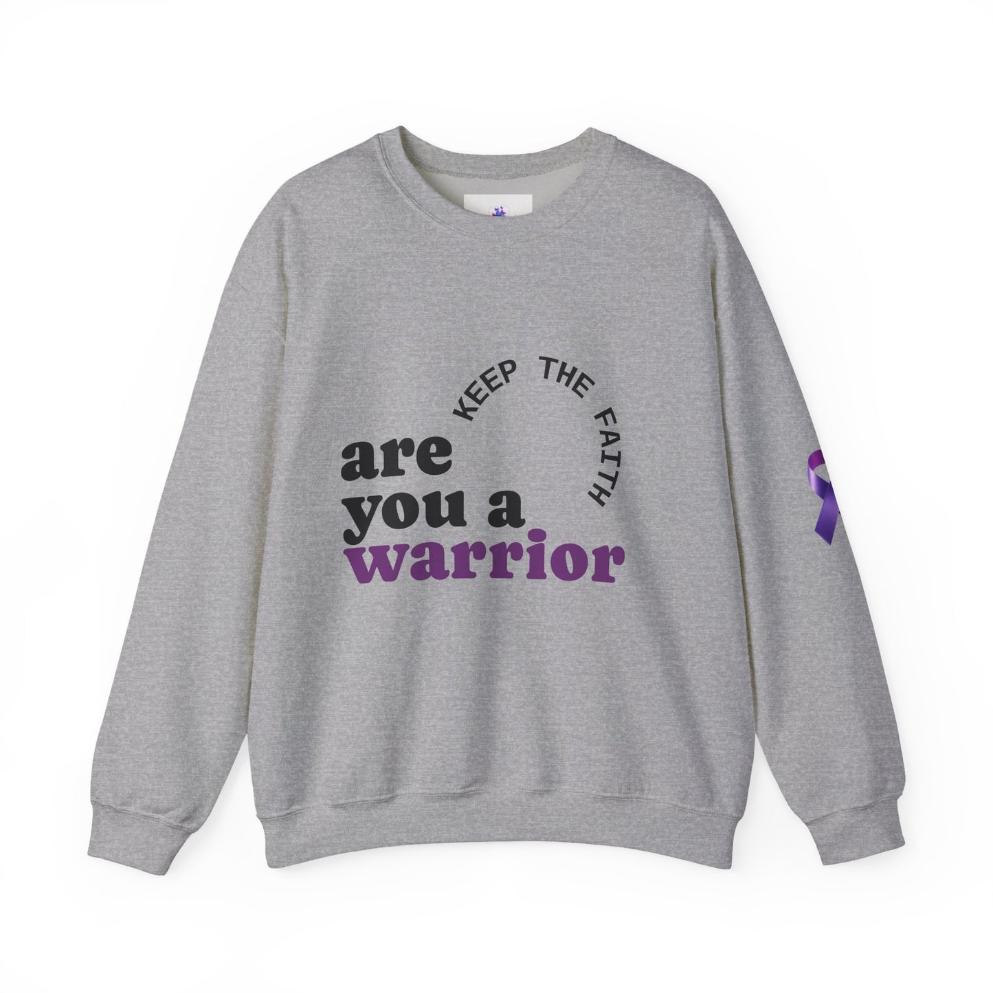 Empowering Warrior Sweatshirt, Unisex Crewneck with Inspirational Quotes, Faith & Hope Gift, Cancer Awareness Apparel, Cozy Loungewear