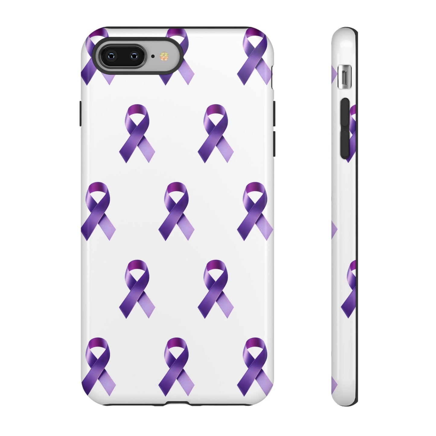 Purple Ribbon Phone Case, Tough Cases for Cancer Awareness, Gift for Loved Ones, Supportive Phone Cover, Awareness Merchandise