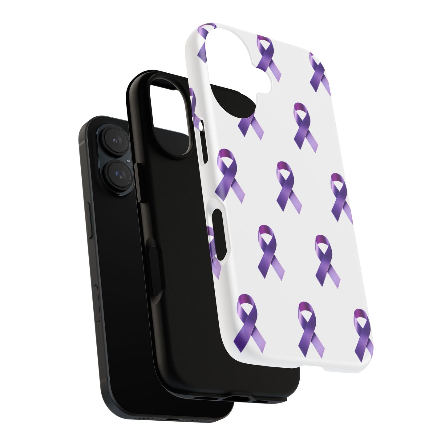 Purple Ribbon Phone Case, Tough Cases for Cancer Awareness, Gift for Loved Ones, Supportive Phone Cover, Awareness Merchandise