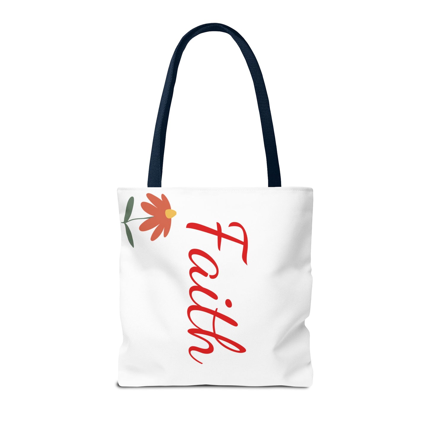 Faith Floral Tote Bag, Motivational Gift for Her, Everyday Use Tote, Inspirational Shopping Bag, Eco-Friendly Bag, Christian Faith Apparel