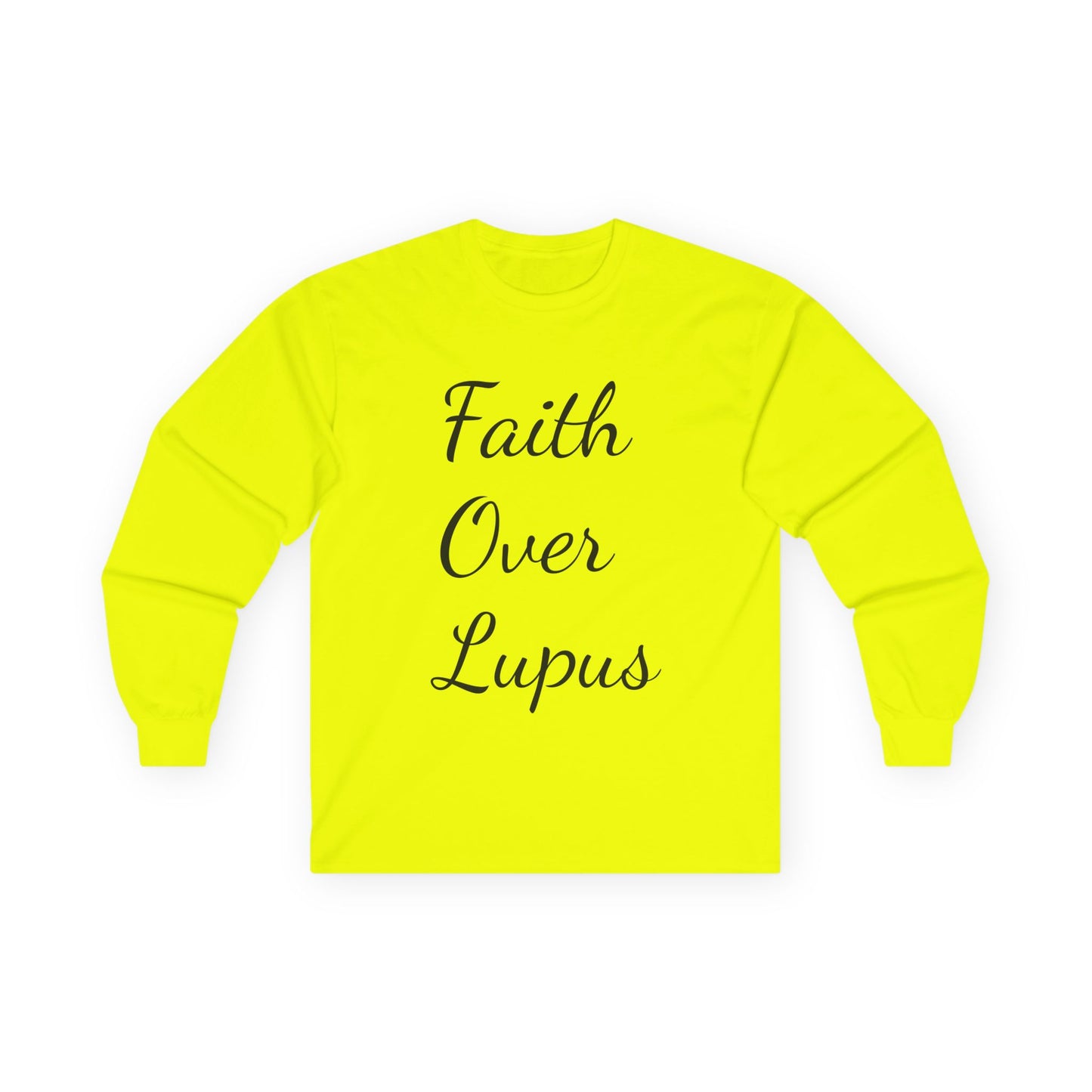 Copy of Faith Over Lupus Unisex Long Sleeve Tee, Inspirational Shirt, Awareness Apparel, Special Occasion Gift, Thoughtful Supportive Wear