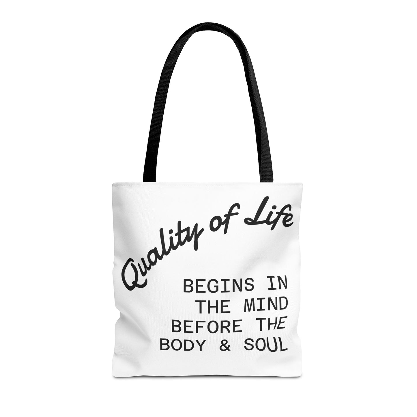 Mindful Living Tote Bag | Inspirational Daily Reminder, Eco-Friendly Gift, Motivational Quote Bag, Shopping Tote, Yoga Accessory