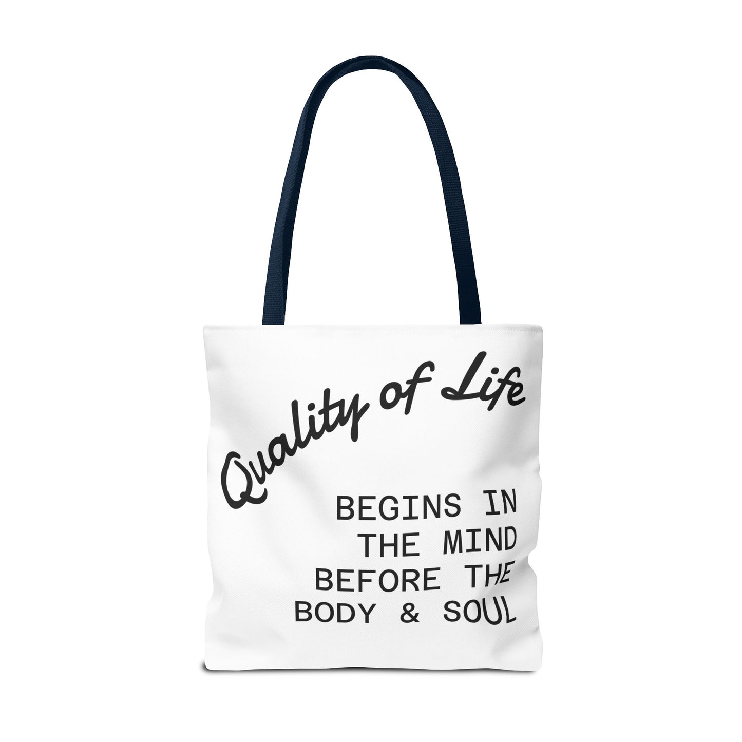 Mindful Living Tote Bag | Inspirational Daily Reminder, Eco-Friendly Gift, Motivational Quote Bag, Shopping Tote, Yoga Accessory
