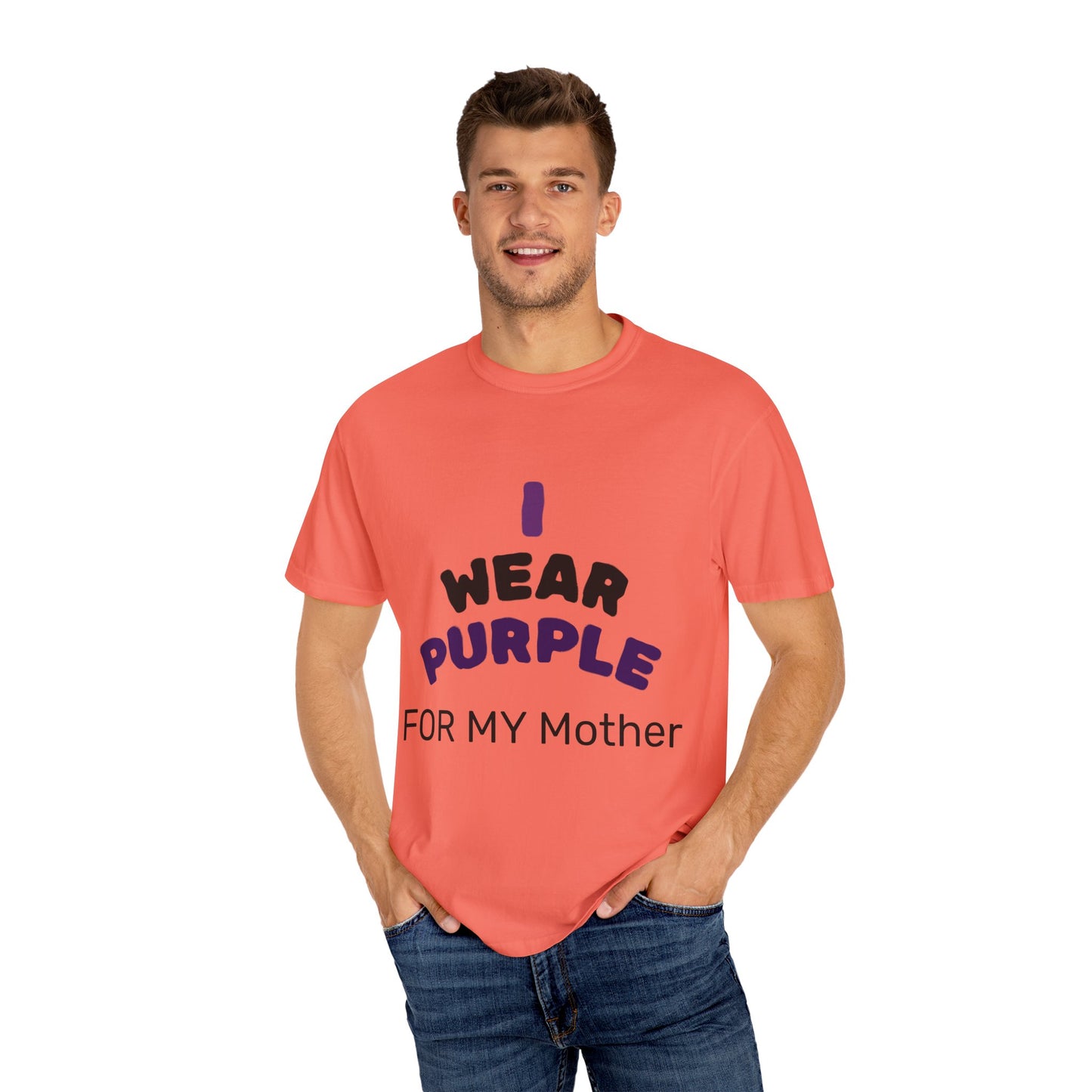 For Mom Purple T-Shirt for Awareness, Gift for Mom, Family Reunion, Cancer Support Apparel, Comfortable Casual Wear