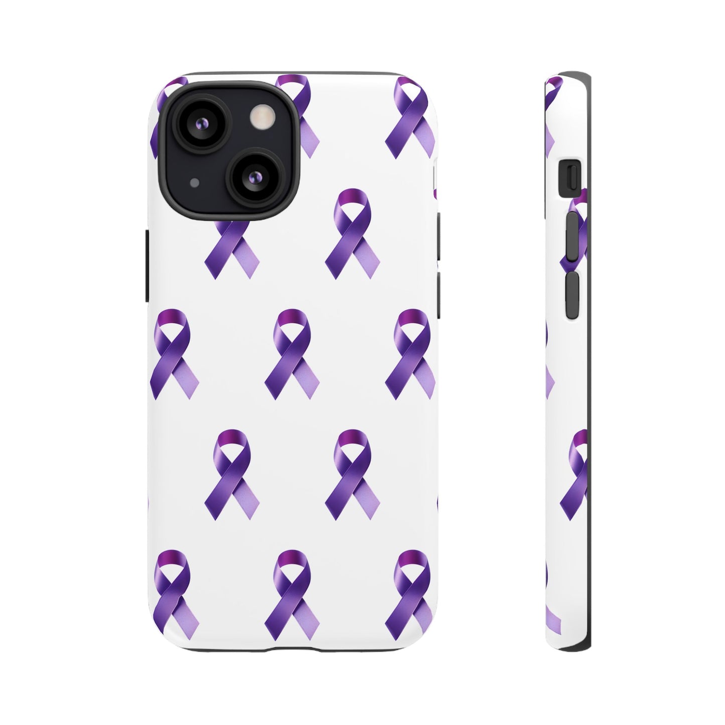 Purple Ribbon Phone Case, Tough Cases for Cancer Awareness, Gift for Loved Ones, Supportive Phone Cover, Awareness Merchandise