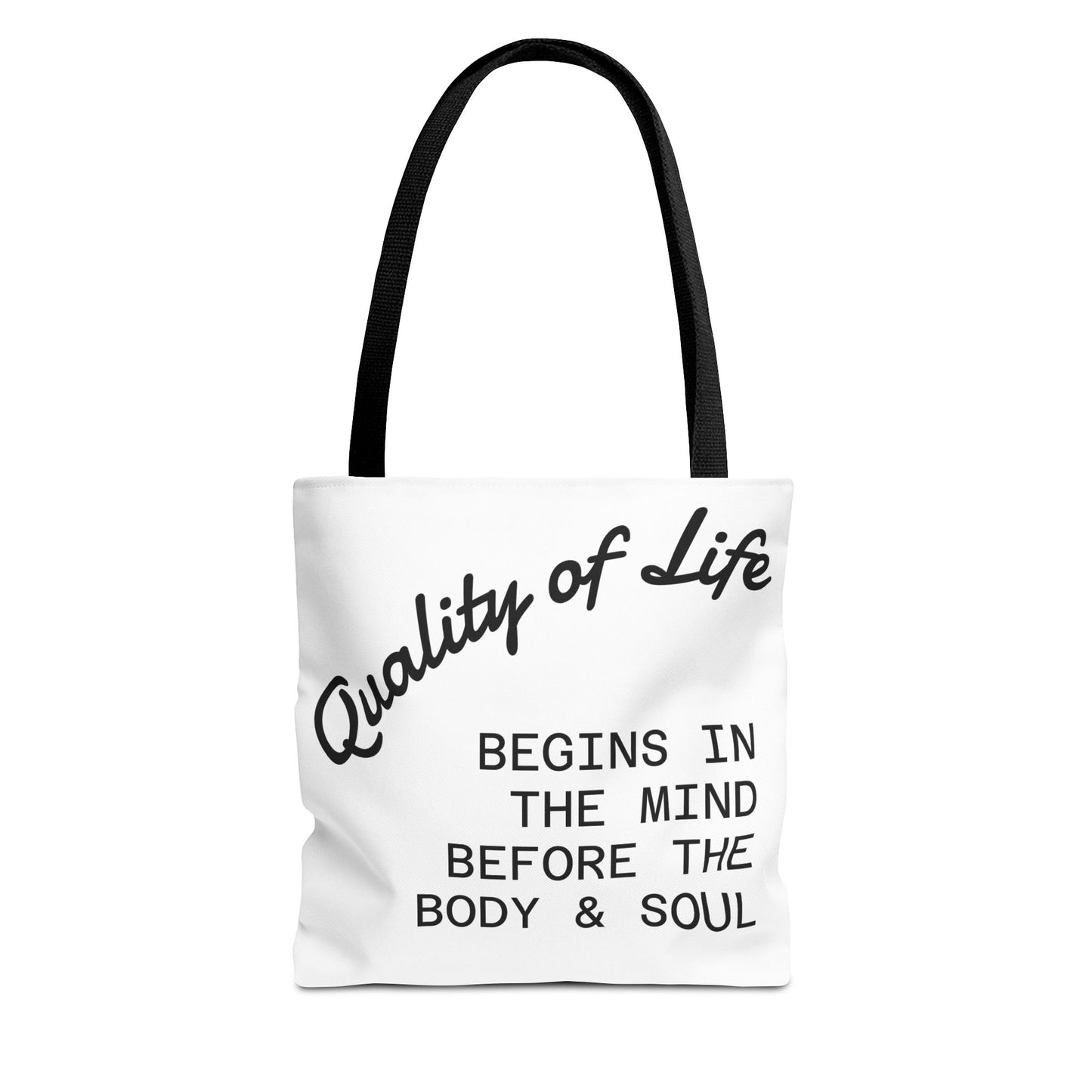Mindful Living Tote Bag | Inspirational Daily Reminder, Eco-Friendly Gift, Motivational Quote Bag, Shopping Tote, Yoga Accessory