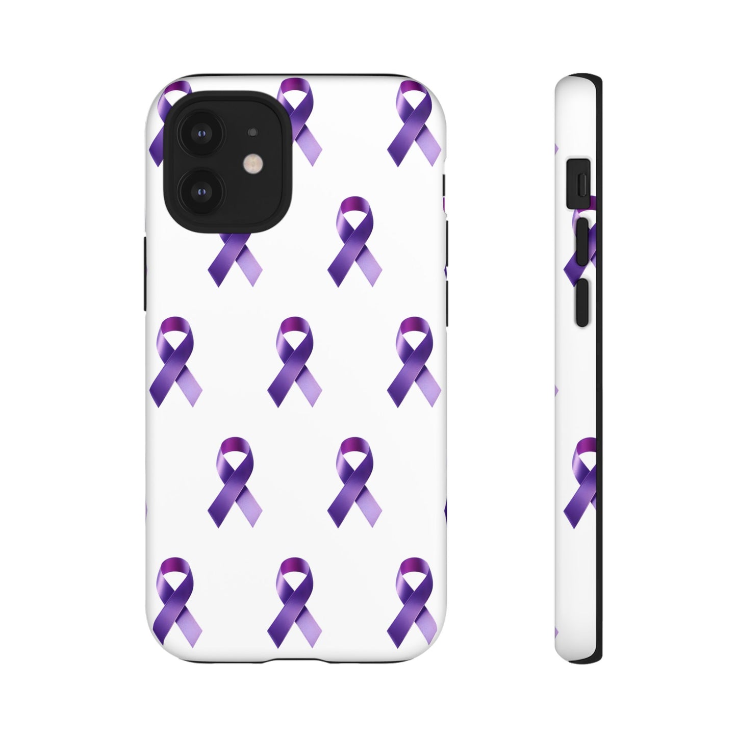 Purple Ribbon Phone Case, Tough Cases for Cancer Awareness, Gift for Loved Ones, Supportive Phone Cover, Awareness Merchandise