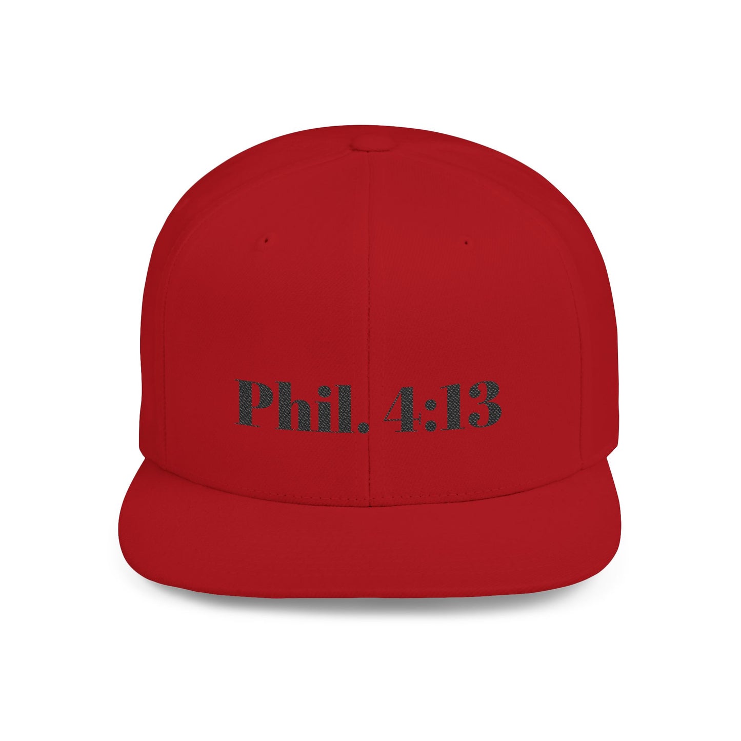 Phil. 4:13 Inspirational Flat Bill Snapback Hat, Motivational Cap for Men, Women, Sports Enthusiasts, Perfect Gift, Everyday Wear