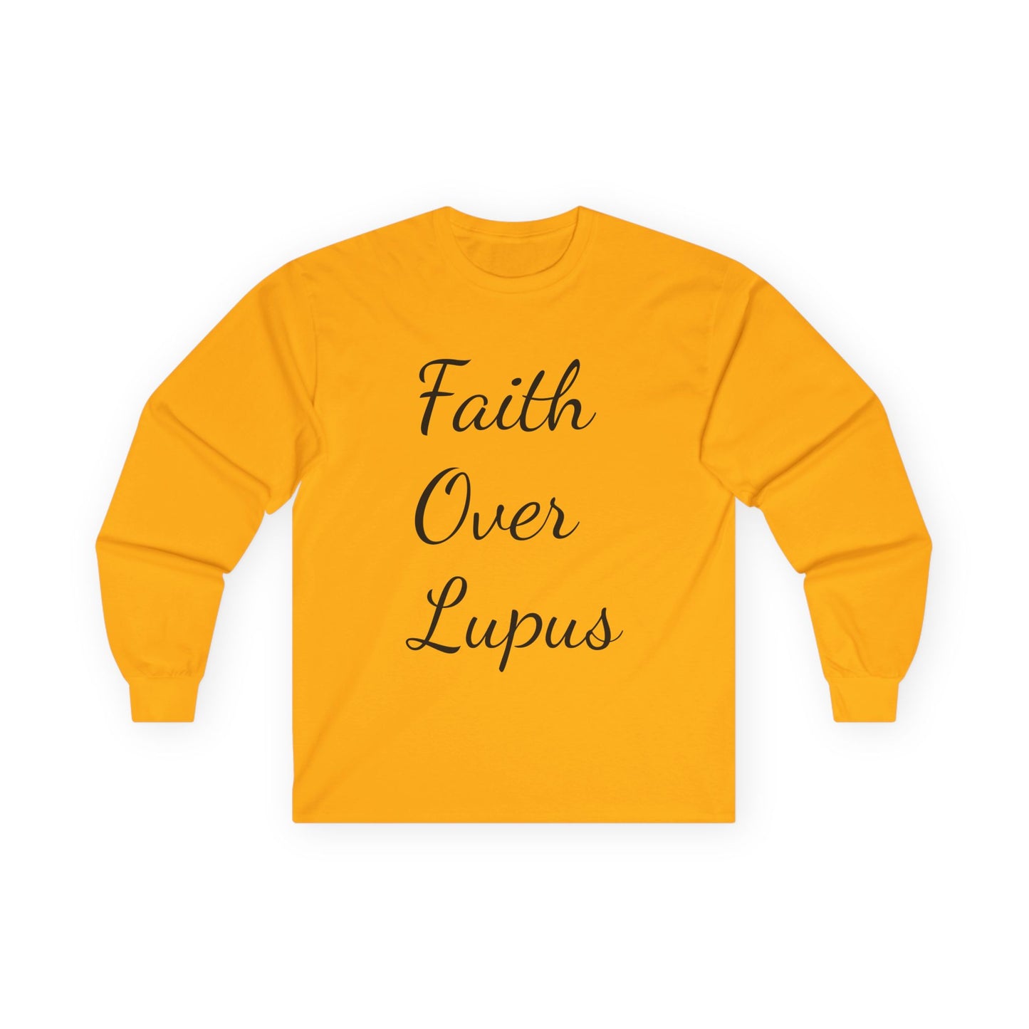 Copy of Faith Over Lupus Unisex Long Sleeve Tee, Inspirational Shirt, Awareness Apparel, Special Occasion Gift, Thoughtful Supportive Wear