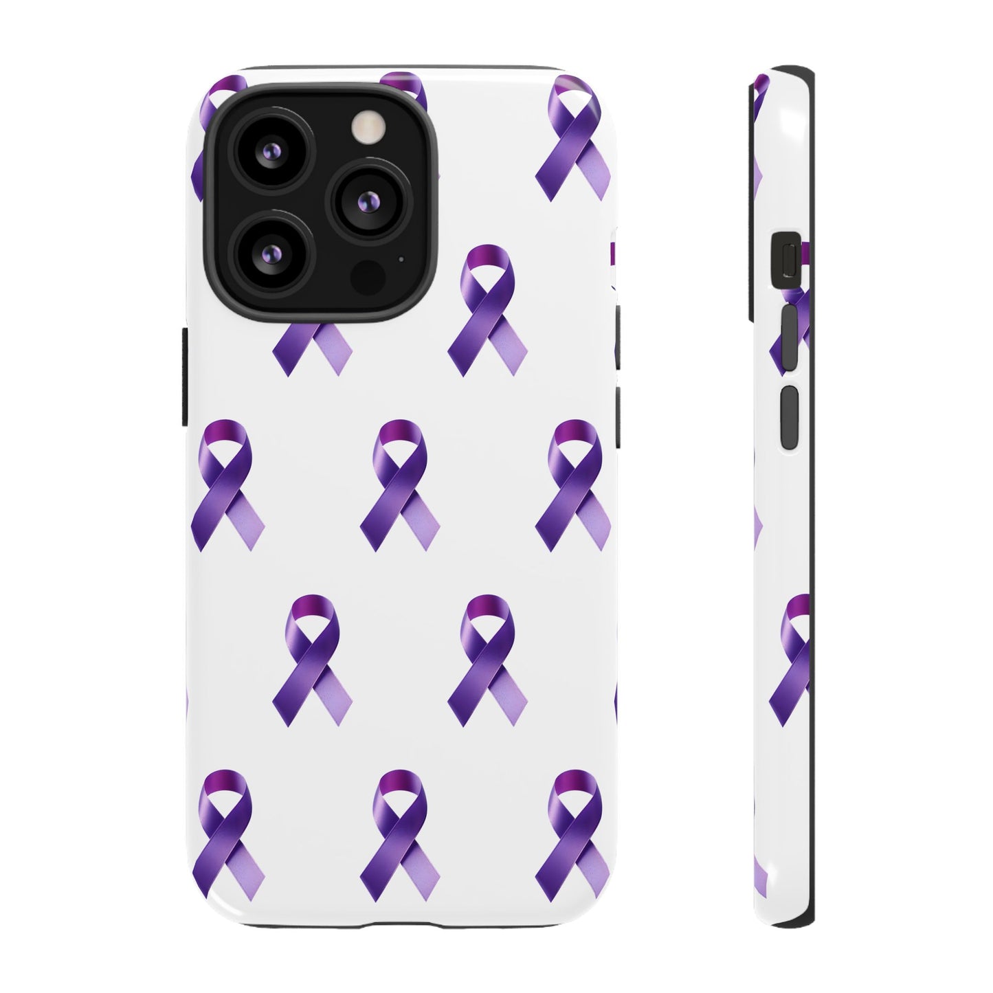 Purple Ribbon Phone Case, Tough Cases for Cancer Awareness, Gift for Loved Ones, Supportive Phone Cover, Awareness Merchandise