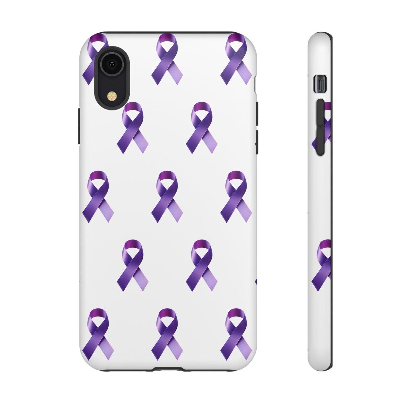 Purple Ribbon Phone Case, Tough Cases for Cancer Awareness, Gift for Loved Ones, Supportive Phone Cover, Awareness Merchandise