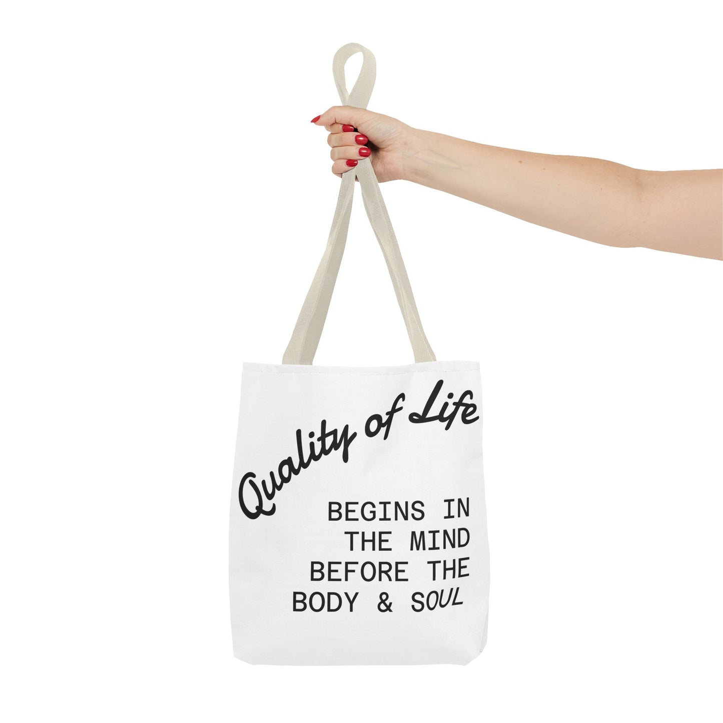 Mindful Living Tote Bag | Inspirational Daily Reminder, Eco-Friendly Gift, Motivational Quote Bag, Shopping Tote, Yoga Accessory