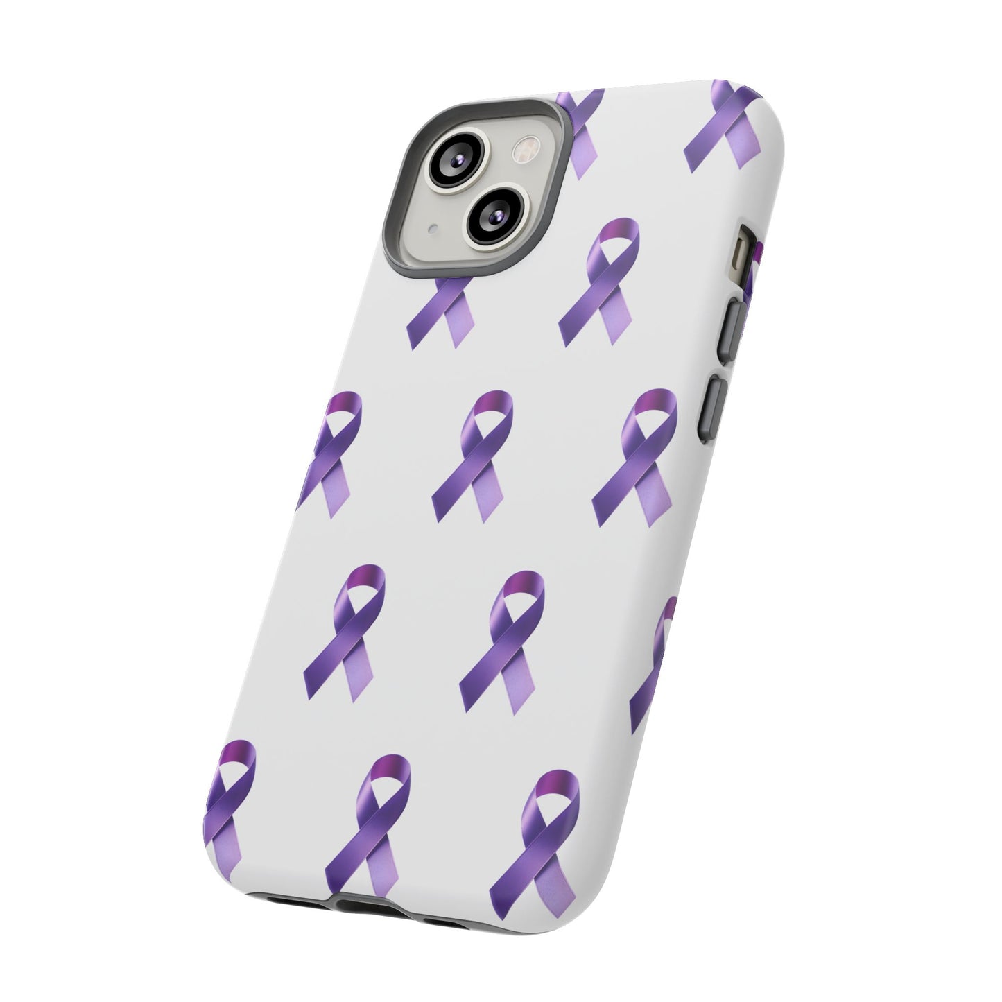 Purple Ribbon Phone Case, Tough Cases for Cancer Awareness, Gift for Loved Ones, Supportive Phone Cover, Awareness Merchandise