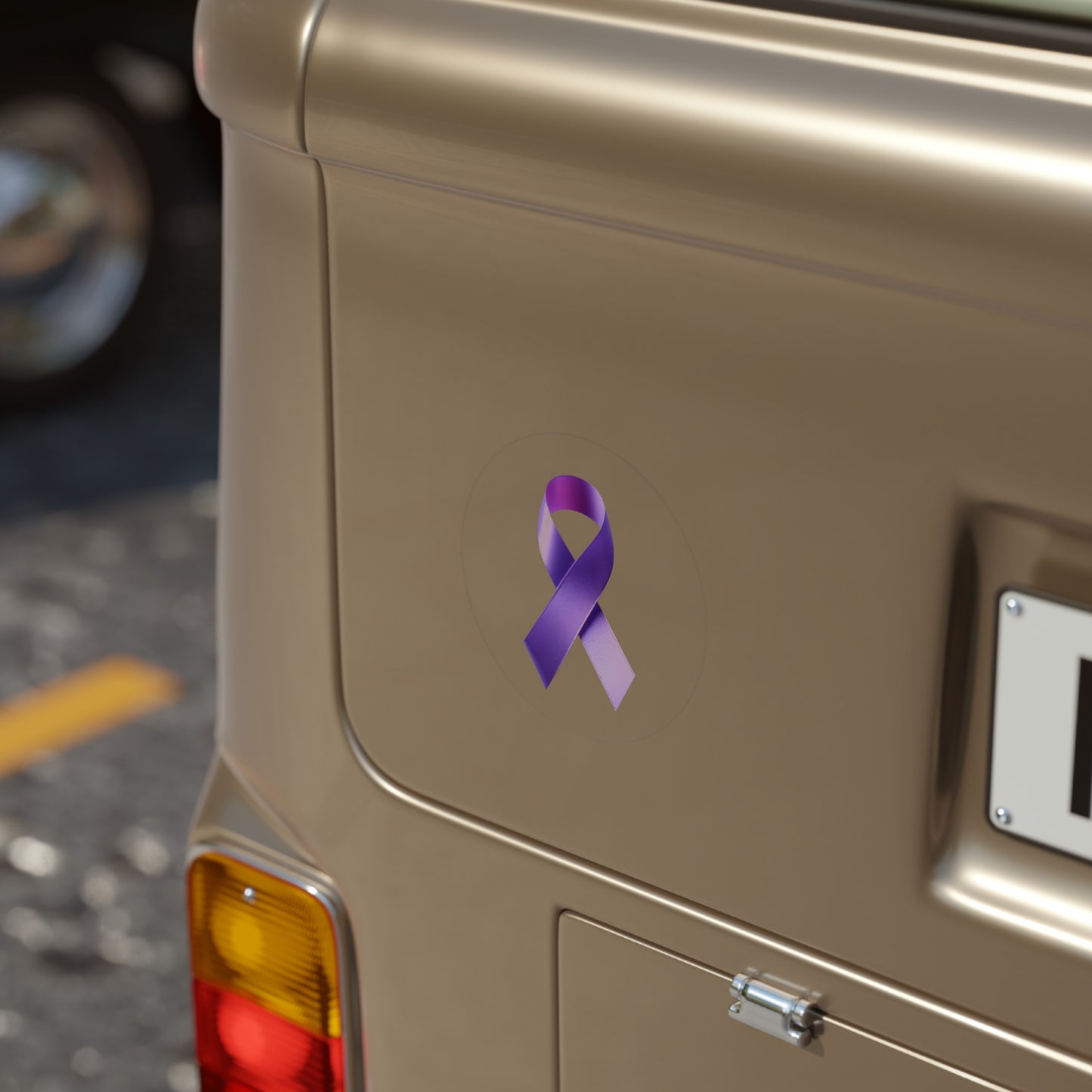 Purple Ribbon Outdoor Sticker, Awareness, Car Decal, Purple Ribbon Sticker, Cancer Awareness, Supportive Stickers, Gift for Advocate