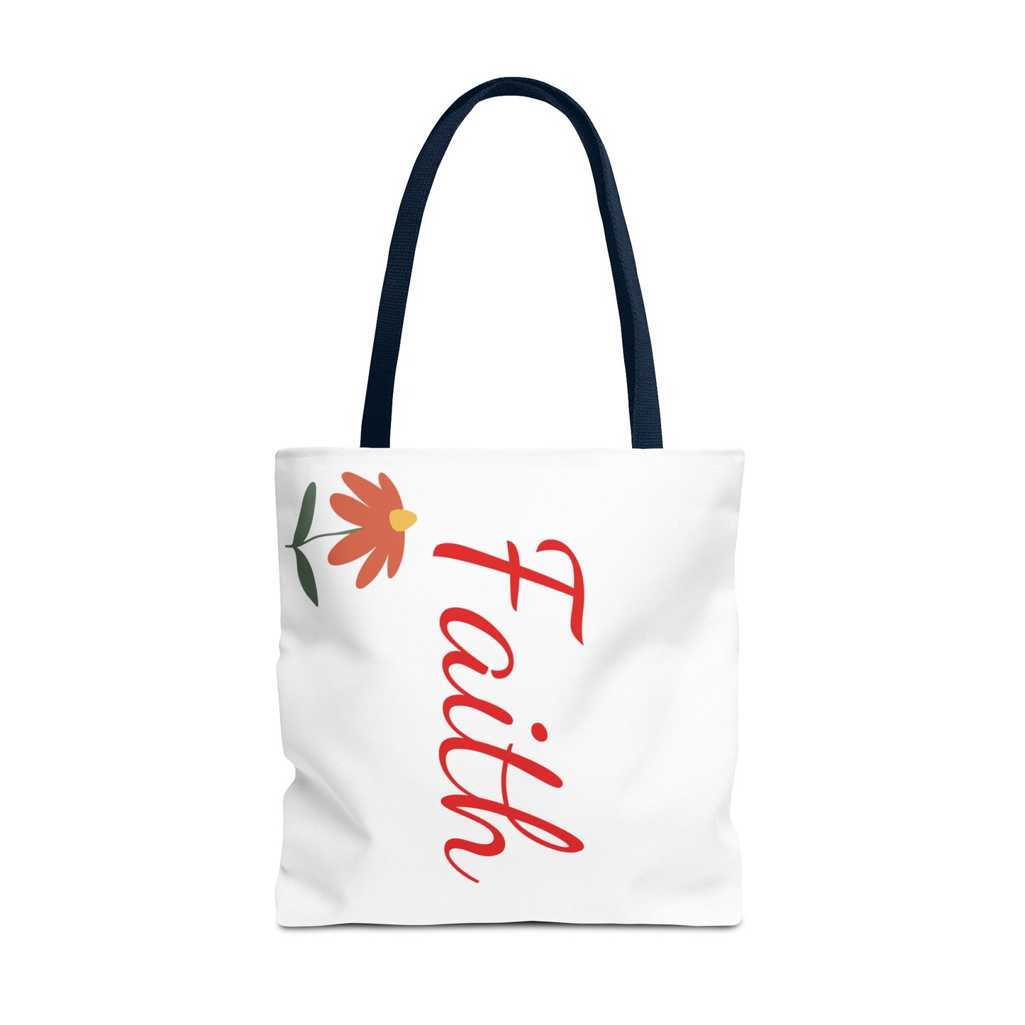 Faith Floral Tote Bag, Motivational Gift for Her, Everyday Use Tote, Inspirational Shopping Bag, Eco-Friendly Bag, Christian Faith Apparel
