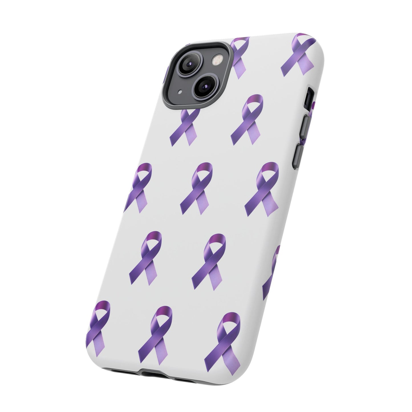 Purple Ribbon Phone Case, Tough Cases for Cancer Awareness, Gift for Loved Ones, Supportive Phone Cover, Awareness Merchandise