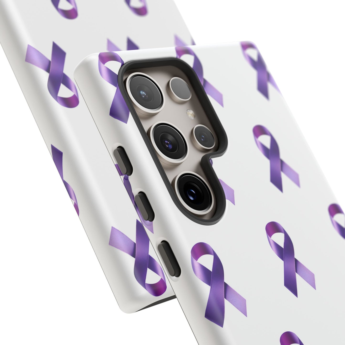 Purple Ribbon Phone Case, Tough Cases for Cancer Awareness, Gift for Loved Ones, Supportive Phone Cover, Awareness Merchandise